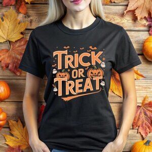 Trick or Treat Pumpkin Tee and funny Halloween t shirt
